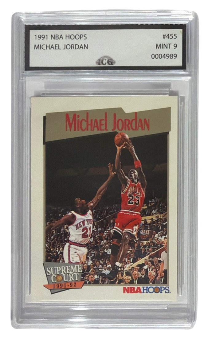 1991 NBA Hoops Michael Jordan | No. 455 | Graded 9 (1 of 2)