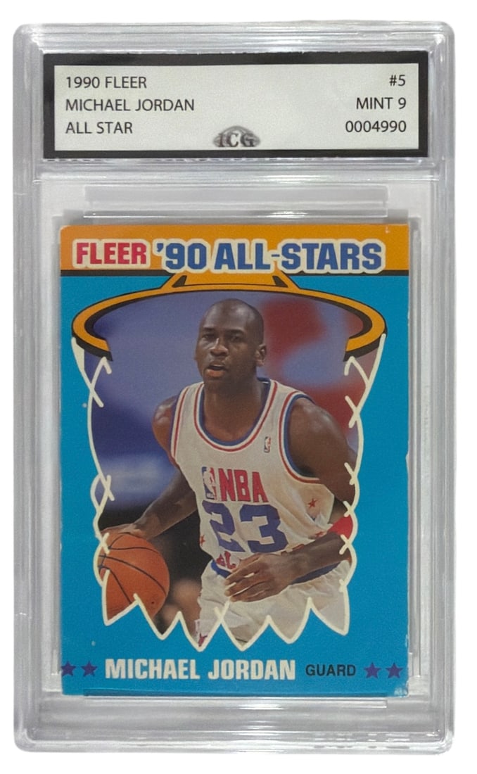 1990 Fleer All Star Michael Jordan | No. 5 | Graded 9 (1 of 2)