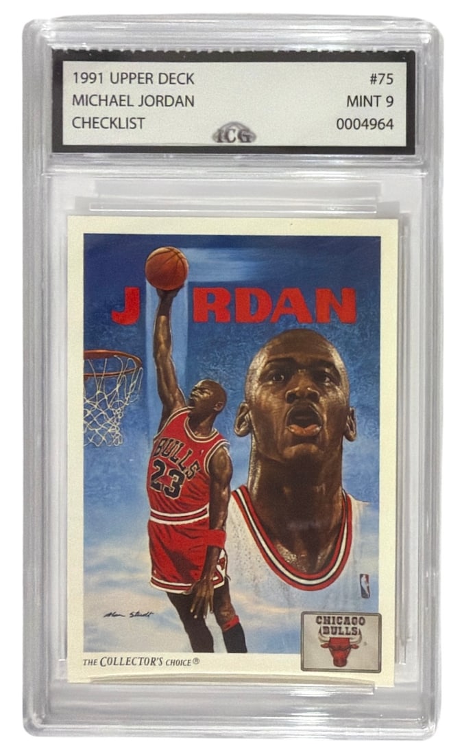 1991 Upper Deck Checklist Michael Jordan | No. 75 | Graded 9 (1 of 2)