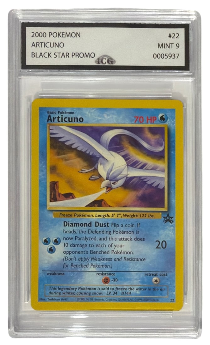 2000 Pokemon Black Star PROMO Articuno | No. 22 | Graded 9 (1 of 2)