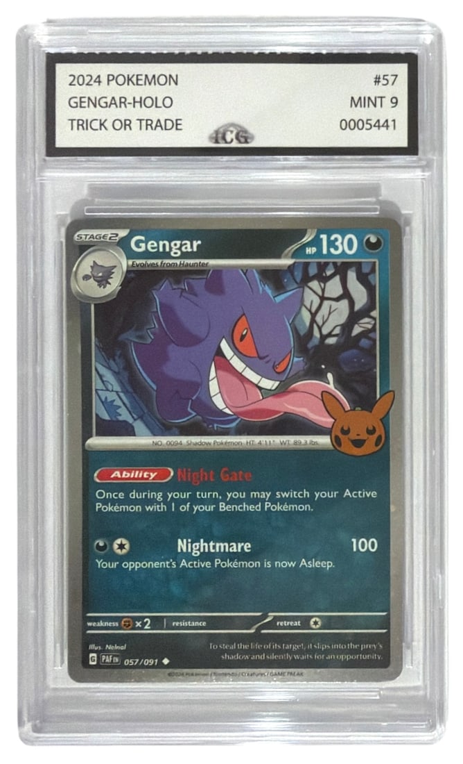 2024 Pokemon Trick or Trade Gengar HOLO | No. 57 | Graded 9 (1 of 2)