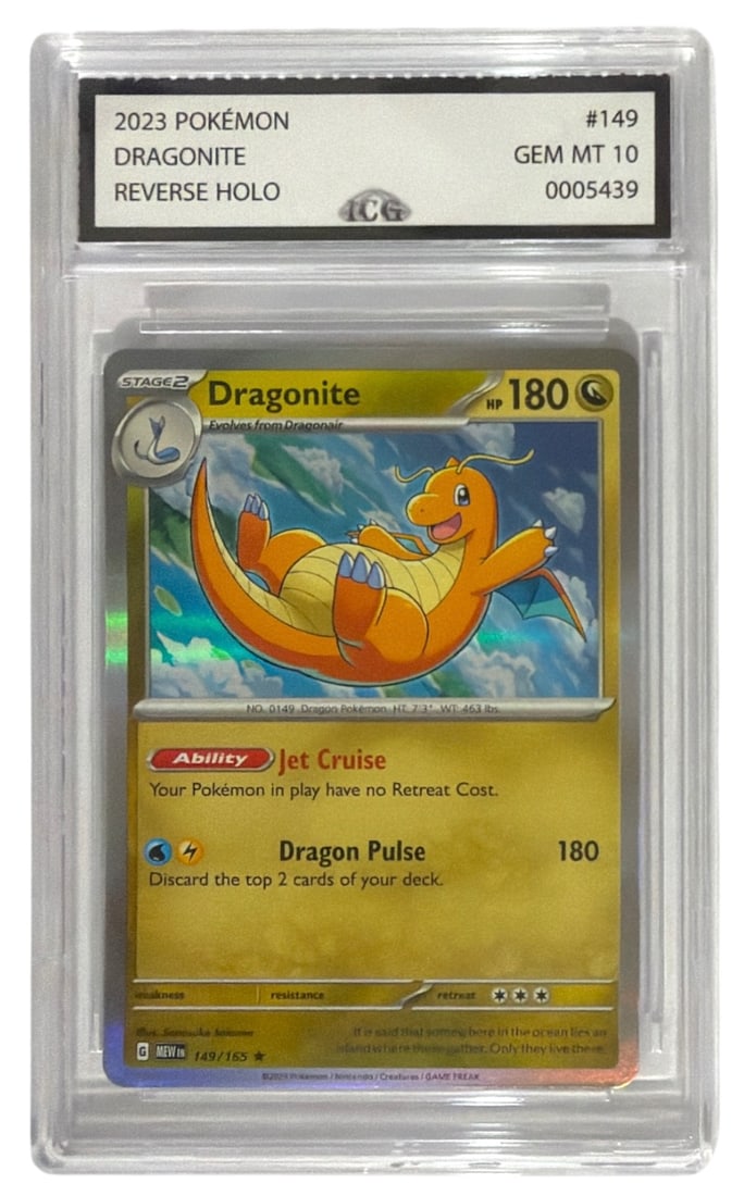 2023 Pokemon Reverse HOLO Dragonite | No. 149 | Graded 10 (1 of 2)