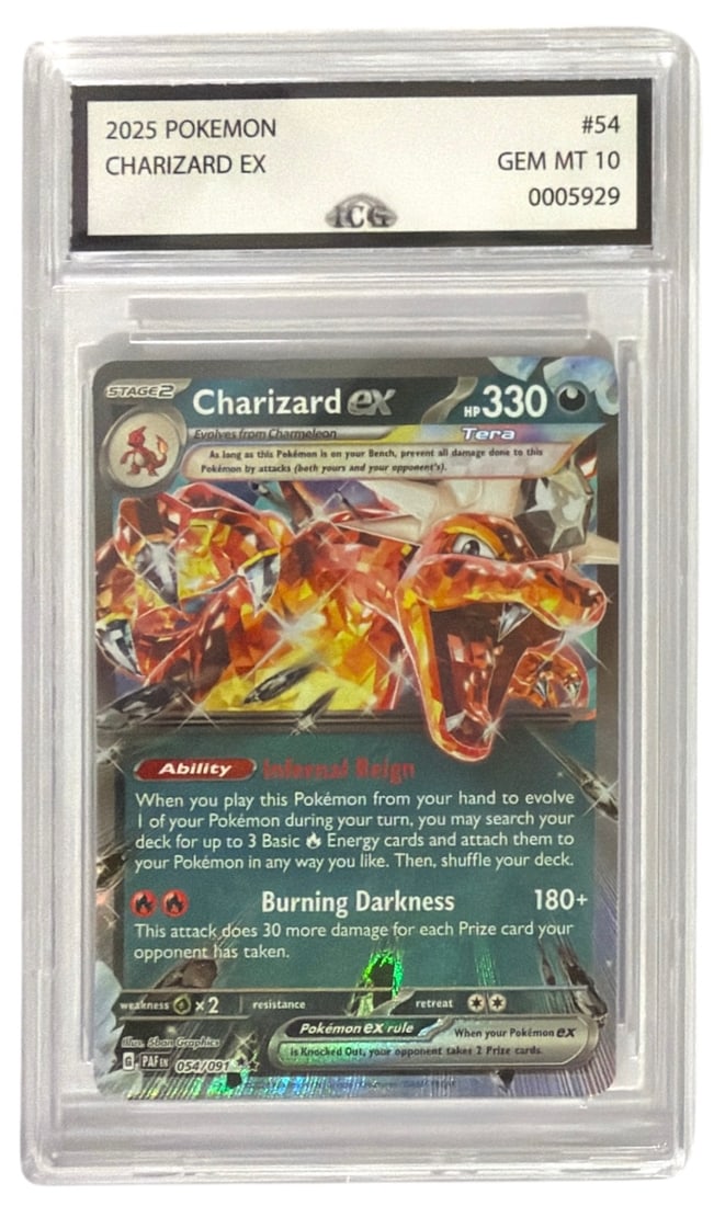 2025 Pokemon Charizard EX | No. 54 | Graded 10: 2025 Pokemon Charizard EX | No. 54 | Graded 10