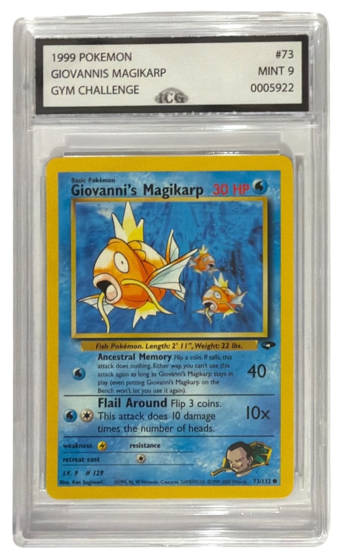 1999 Pokemon Gym Heroes Giovannis Magikarp | No. 73 | Graded 9 (1 of 2)