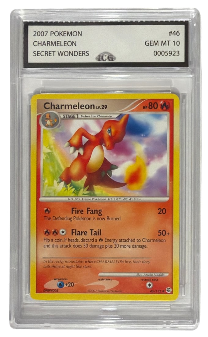2007 Pokemon Diamond and Pearl Secret Wonders Set Charmeleon | No. 46 | Graded 10: 2007 Pokemon Diamond and Pearl Secret Wonders Set Charmeleon | No. 46 | Graded 10