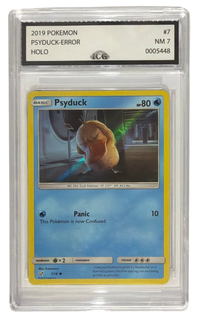 2019 Pokemon ERROR Psyduck HOLO | No. 7 | Graded 7: 2019 Pokemon ERROR Psyduck HOLO | No. 7 | Graded 7