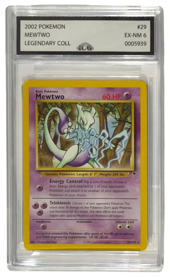 2002 Pokemon Legendary Collection Mewtwo | No. 29 | Graded 6 (1 of 2)