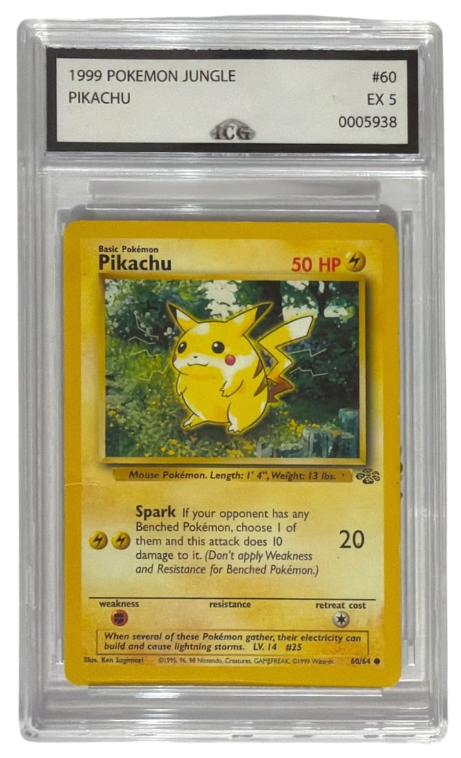 1999 Pokemon Jungle Set Pikachu | No. 60 | Graded 5 (1 of 2)