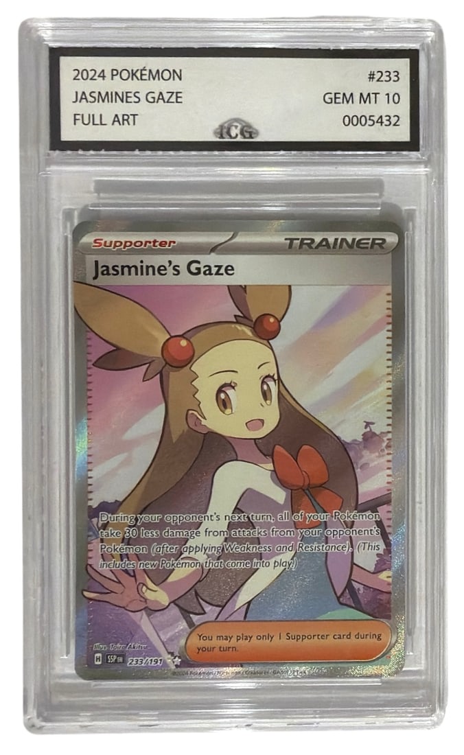 2024 Pokemon FULL ART Jasmines GAZE | N. 233 | Graded 10: 2024 Pokemon FULL ART Jasmines GAZE | N. 233 | Graded 10
