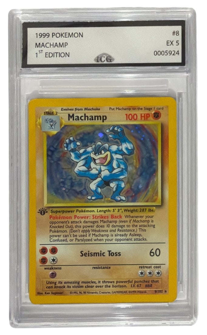 1999 Pokemon 1st Edition Machamp | No. 8 | Graded 5 (1 of 2)