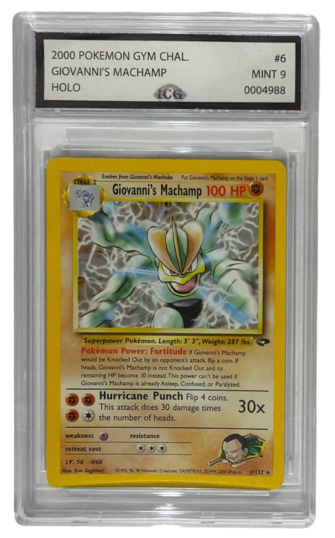 2000 Pokemon Gym Heroes Giovannis Machamp HOLO | No. 6 | Graded 9 (1 of 2)