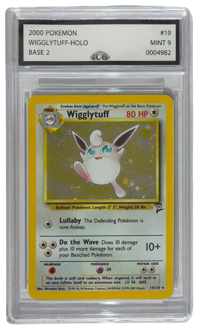 2000 Pokemon Base Set 2 Wigglytuff HOLO | No. 19 | Graded 9 (1 of 2)