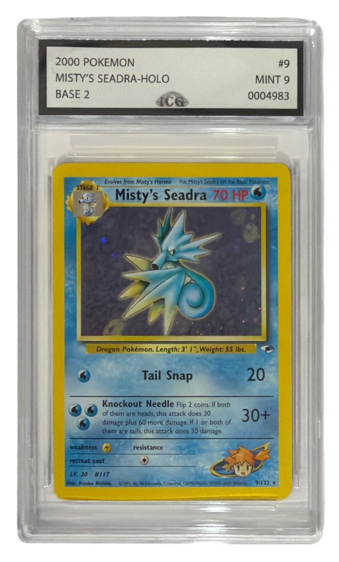 2000 Pokemon Base Set 2 Mistys Seadra HOLO | No. 9 | Graded 9 (1 of 2)