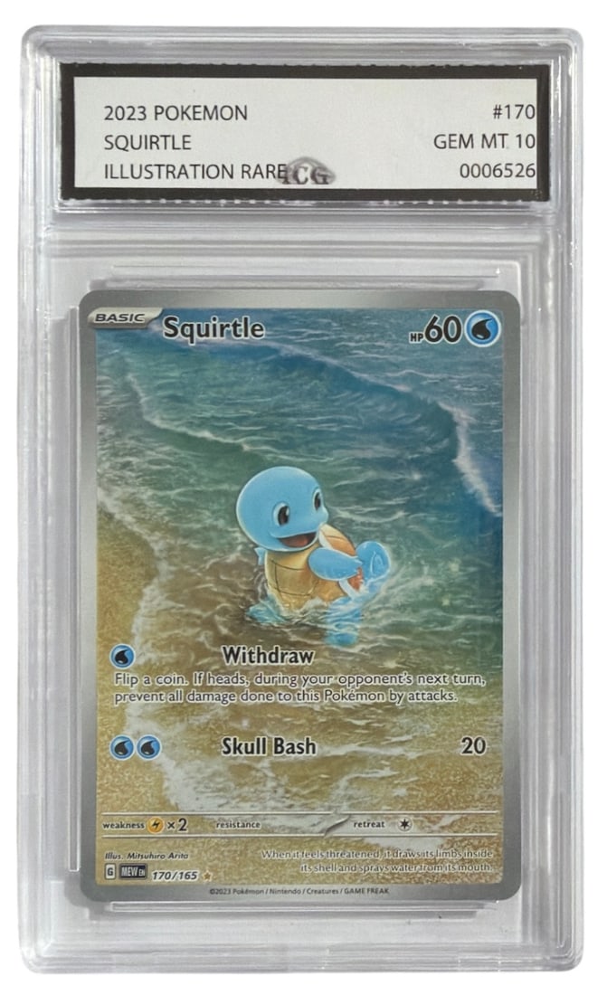 2023 Pokemon Illustration RARE Squirtle | No. 170 | Graded 10 (1 of 2)