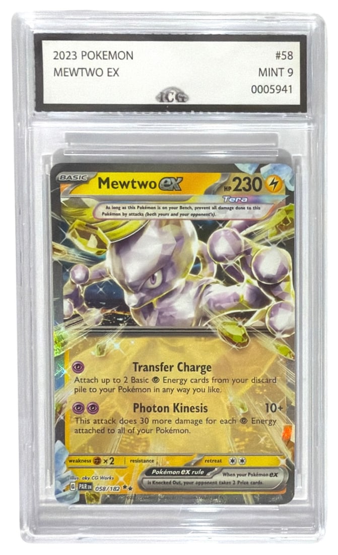 2023 Pokemon Mewtwo EX | No. 58 | Graded 9 (1 of 2)