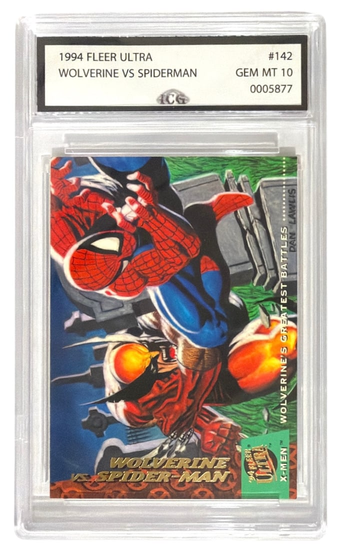 1994 Fleer Ultra Wolverine Vs. Spiderman | No. 142 | Graded 10: 1994 Fleer Ultra Wolverine Vs. Spiderman | No. 142 | Graded 10
