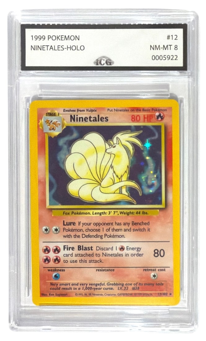 1999 Pokemon Ninetales HOLO | No. 12 | Graded 8 (1 of 2)