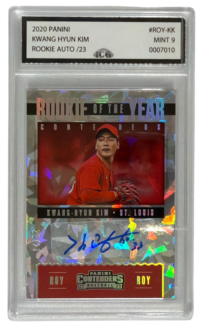 2020 Panini Contenders Kwang Hyun Kim | No. ROY KK | Graded 9 (1 of 2)