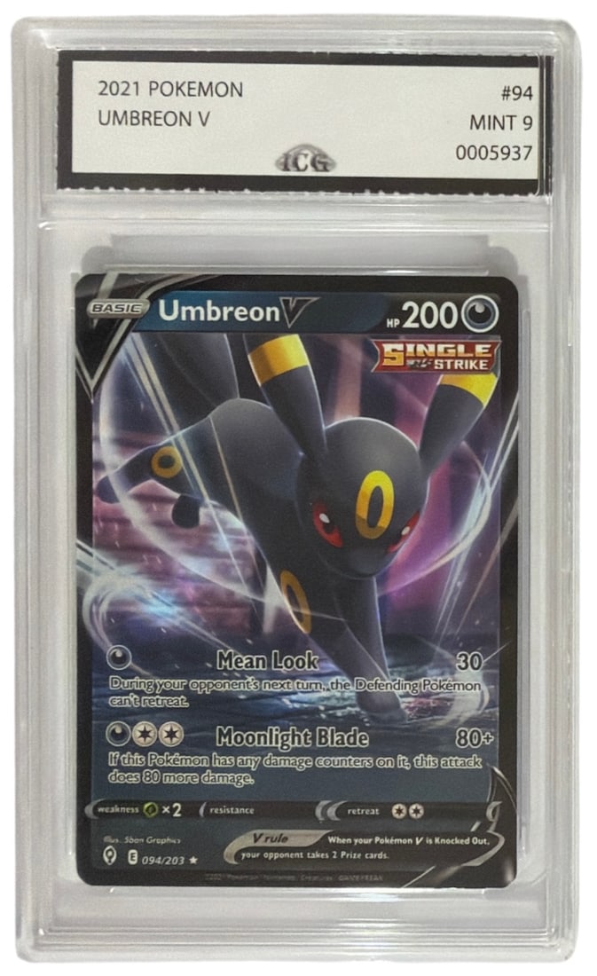 2021 Pokemon Single Strike Umbreon V | No. 94 | Graded 9: 2021 Pokemon Single Strike Umbreon V | No. 94 | Graded 9