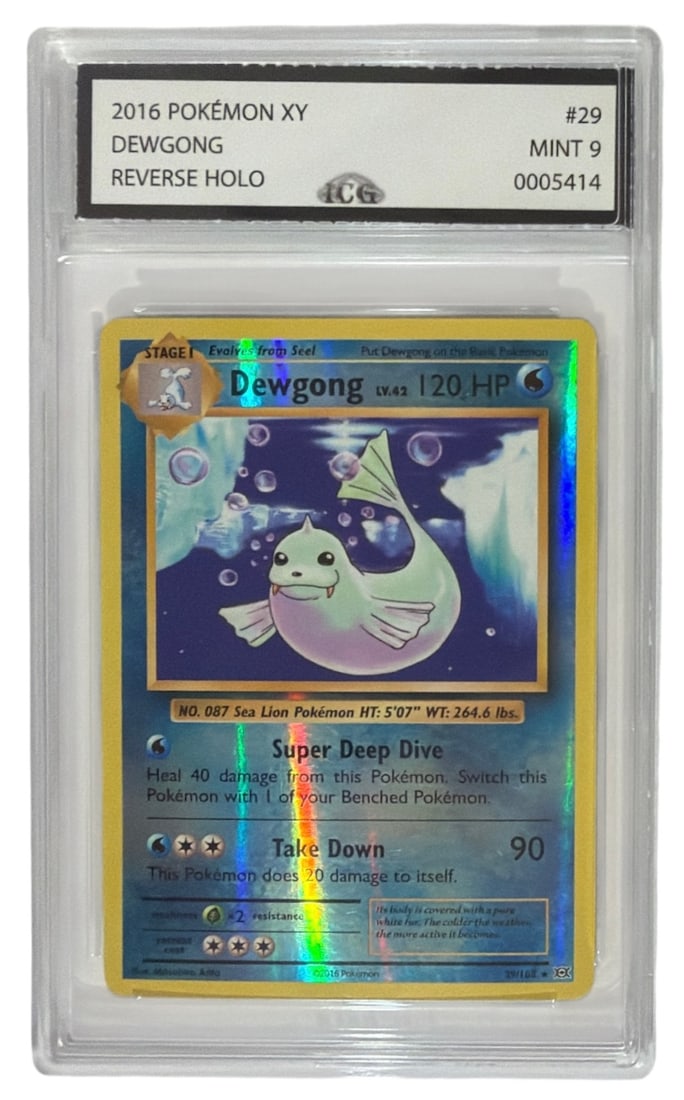 2016 Pokemon XY Dewgong Reverse HOLO | No. 29 | Graded 9 (1 of 2)