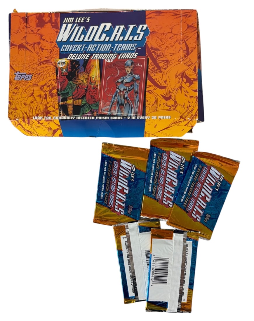 1993 Topps Jim Lees Wild C.A.T.S Trading Card Sealed Pack Collection (1 of 2)