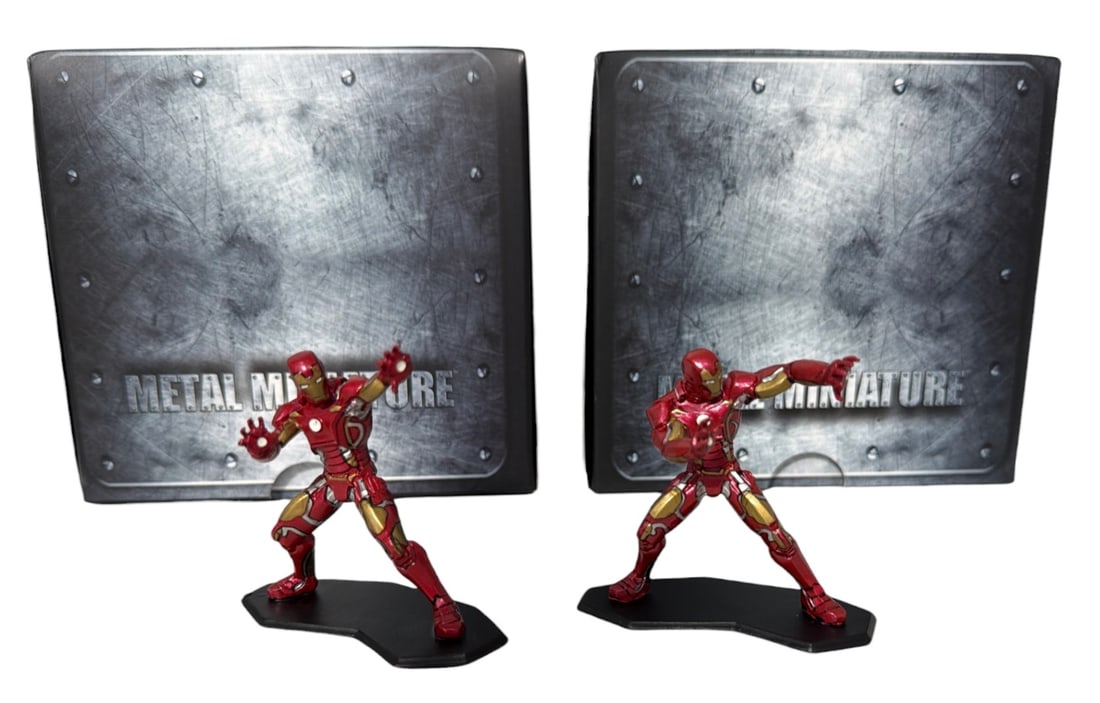 Lot of 2 | Factory Entertainment Age of Ultron Iron Man Metal Miniature Figures: Lot of 2 | Factory Entertainment Age of Ultron Iron Man Metal Miniature Figures