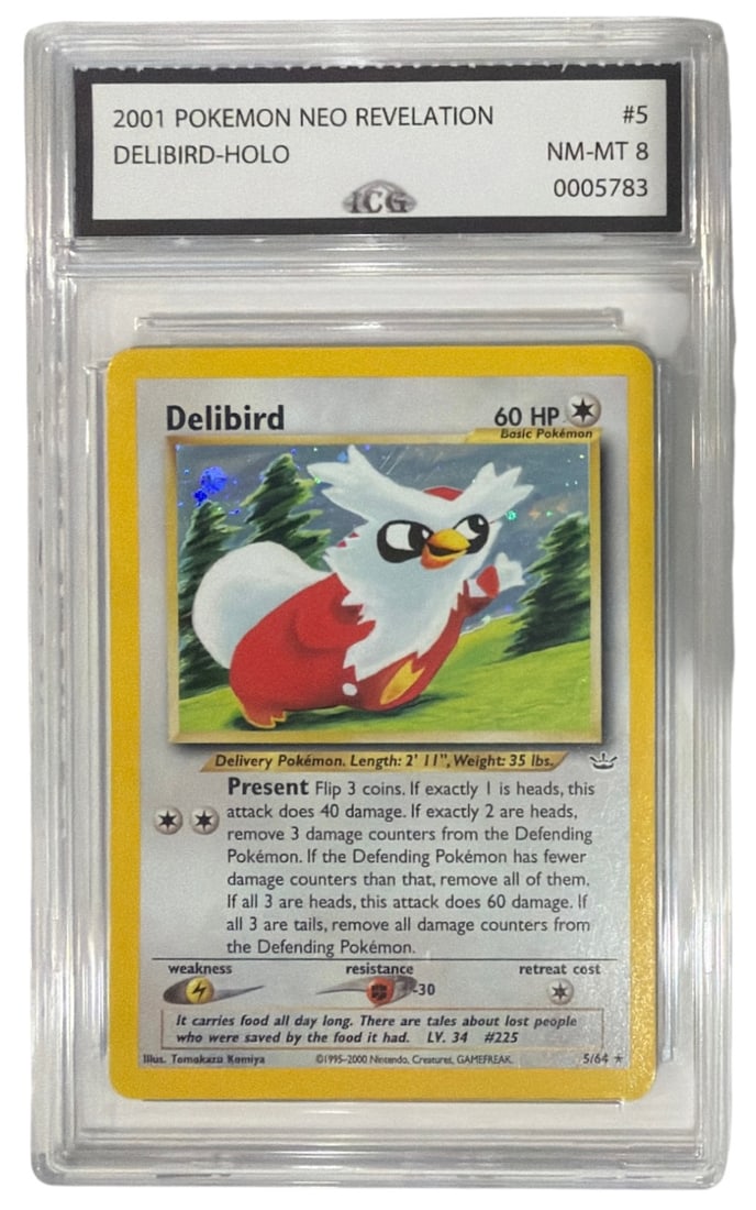 2001 Pokemon Neo Revelation Delibird HOLO | No. 5 | Graded 8 (1 of 2)