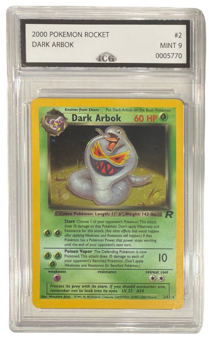 2000 Pokemon Team Rocket Dark Arbok | No. 2 | Graded 9 (1 of 2)