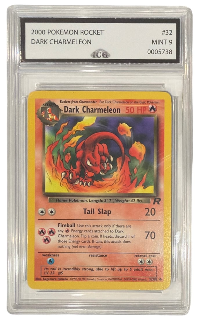 2000 Pokemon Team Rocket Dark Charmeleon | No. 32 | Graded 9: 2000 Pokemon Team Rocket Dark Charmeleon | No. 32 | Graded 9