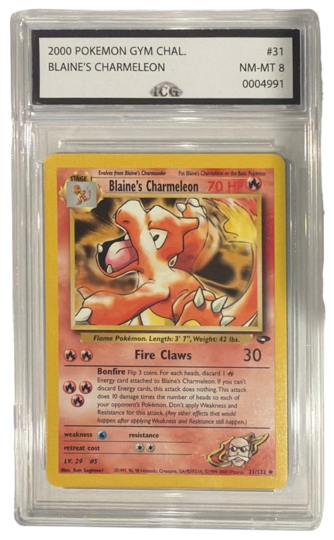 2000 Pokemon Gym Challenge Blaines Charmeleon | No. 31 | Graded 8 (1 of 2)