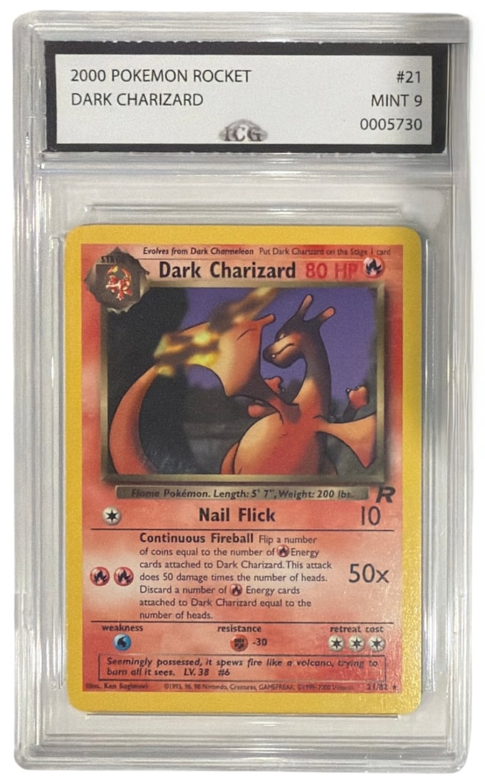 2000 Pokemon Team Rocket Dark Charizard | No. 21 | Graded 9 (1 of 2)
