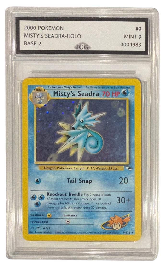 2000 Pokemon Base 2 Mistys Seadra HOLO | No. 9 | Graded 9 (1 of 2)