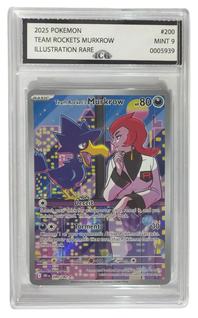 2025 Pokemon Team Rocket Illustration RARE | No. 200 | Graded 9 (1 of 2)