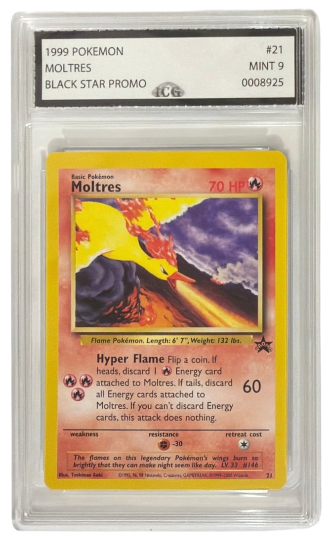 1999 Pokemon Black Star Promo Moltres | No. 21 | Graded 9 (1 of 2)