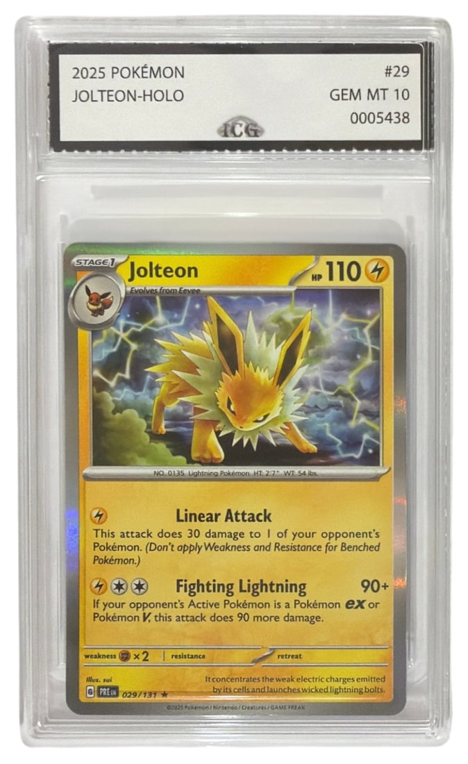 2025 Pokemon Jolteon HOLO | No. 29 | Graded 10: 2025 Pokemon Jolteon HOLO | No. 29 | Graded 10