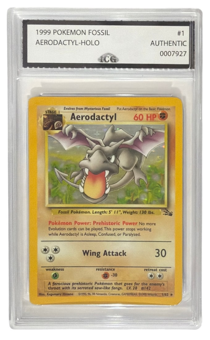 1999 Pokemon Fossil Set Aerodactyl HOLO | No. 1 (1 of 2)