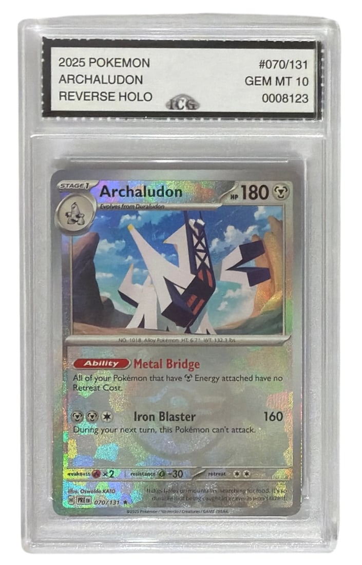 2025 Pokemon Archaludon Reverse HOLO | No. 070 131 | Graded 10 (1 of 2)
