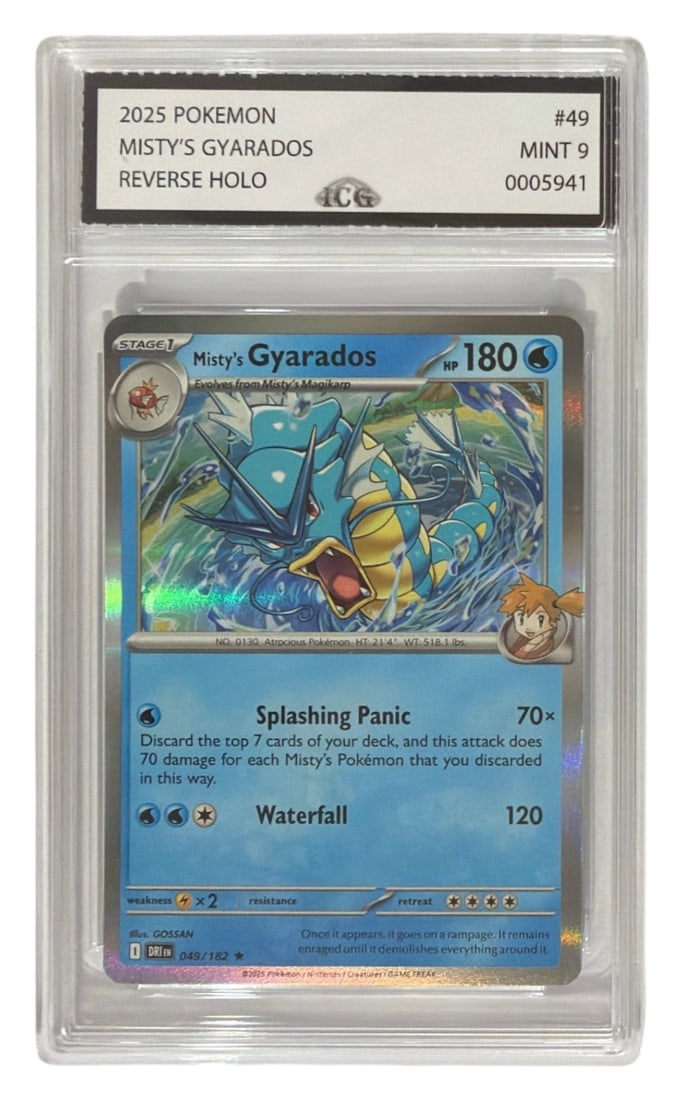 2025 Pokemon Mistys Gyarados Reverse HOLO | No. 49 | Graded 9 (1 of 2)