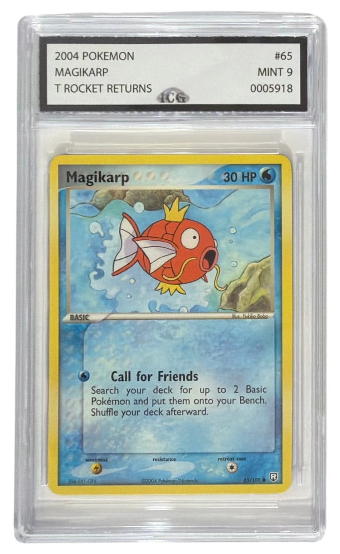 2004 Pokemon Team Rocket Magikarp | No. 65 | Graded 9 (1 of 2)