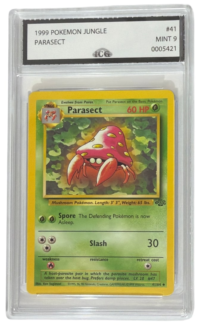 1999 Pokemon Jungle Set Parasect | No. 41 | Graded 9 (1 of 2)