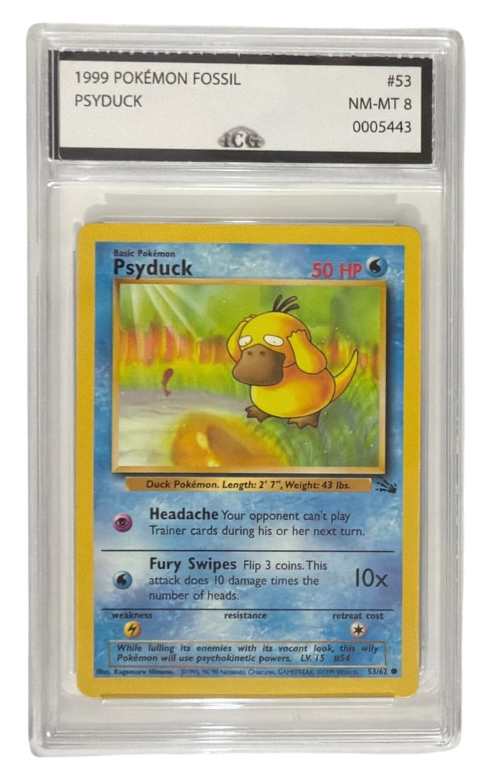 1999 Pokemon Fossil Set Psyduck | No. 53 | Graded 8 (1 of 2)