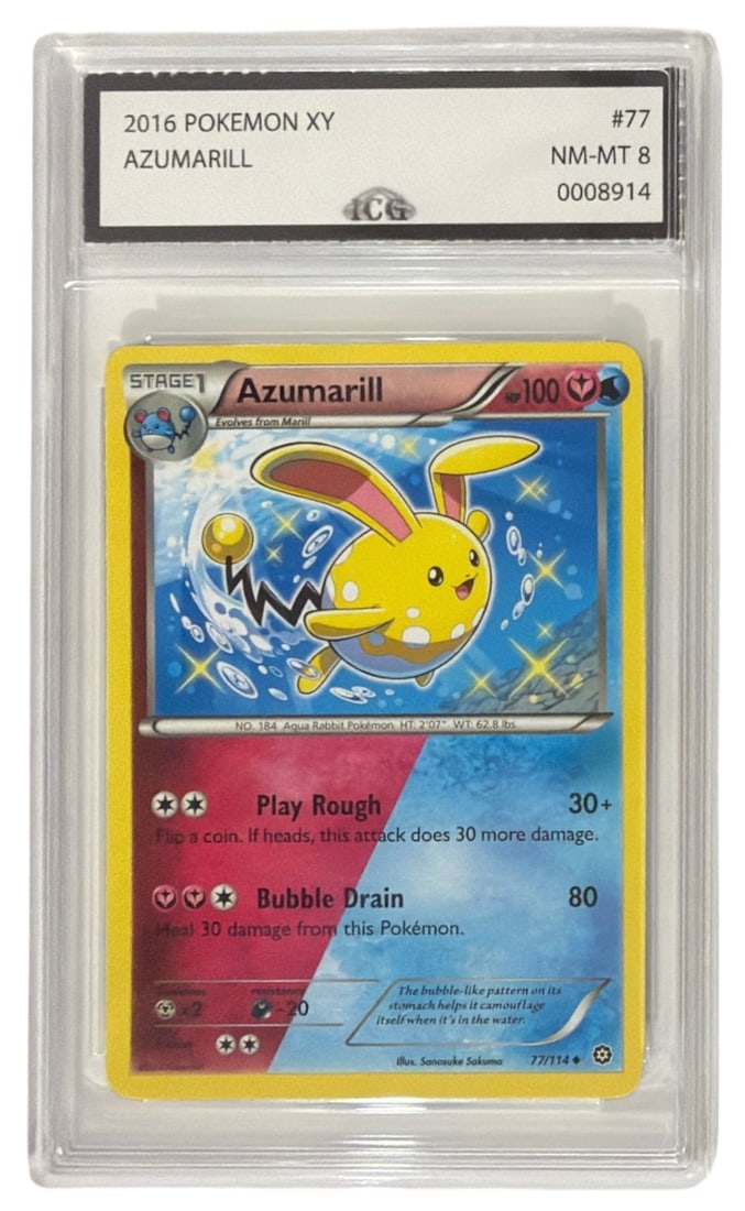 2016 Pokemon XY Azumarill | No. 77 | Graded 8 (1 of 2)