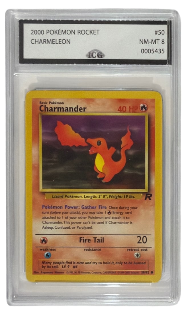 2000 Pokemon Team Rocket Charmeleon | No. 50 | Graded 8 (1 of 2)