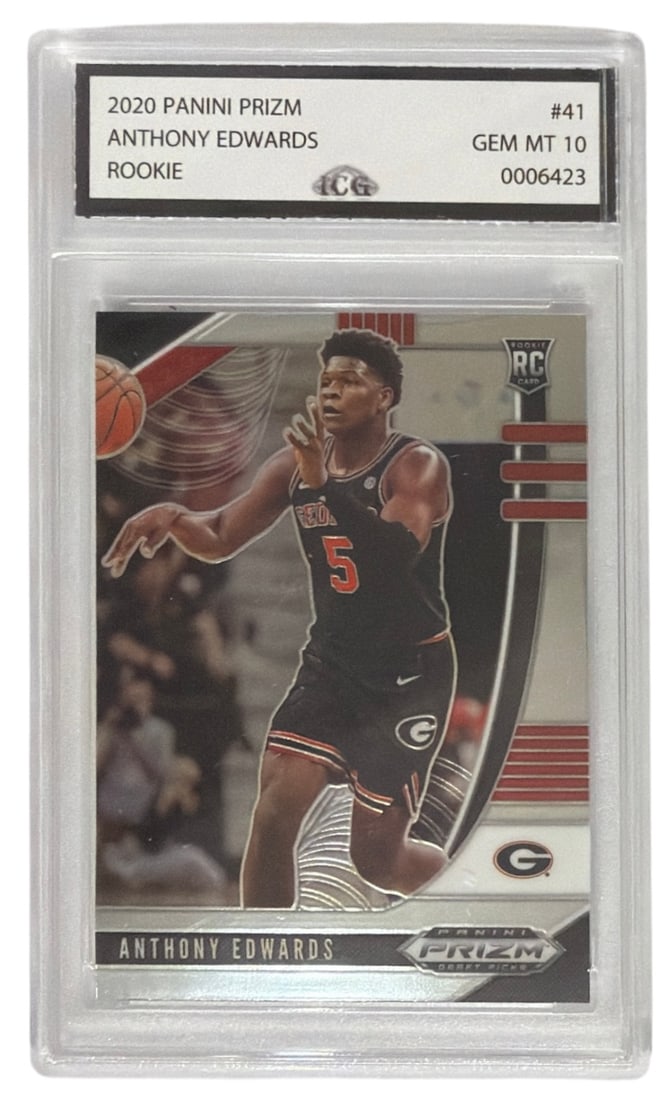 2020 Panini Prizm Anthony Edwards Rookie | No. 41 | Graded 10 (1 of 2)
