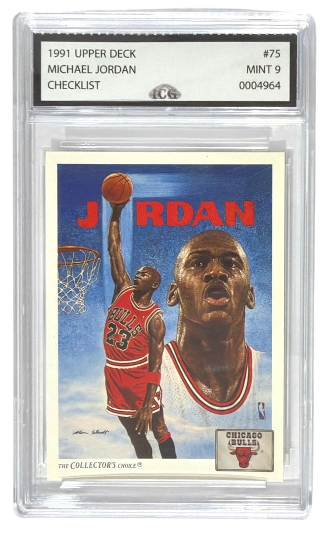 1991 Upper Deck Checklist Michael Jordan | No. 75 | Graded 9 (1 of 2)