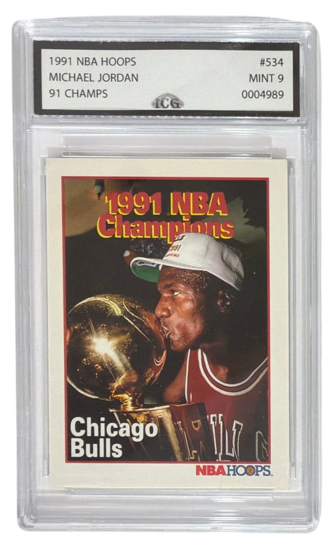 1991 NBA Hoops 91 Champs Michael Jordan | No. 534 | Graded 9: 1991 NBA Hoops 91 Champs Michael Jordan | No. 534 | Graded 9