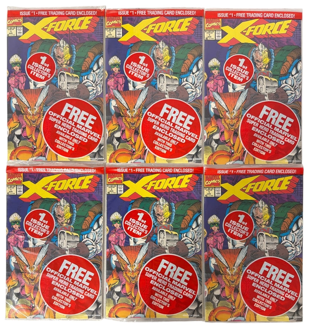 Lot of 6 SEALED Marvels X Force Series Comic Book Collection: Lot of 6 SEALED Marvels X Force Series Comic Book Collection