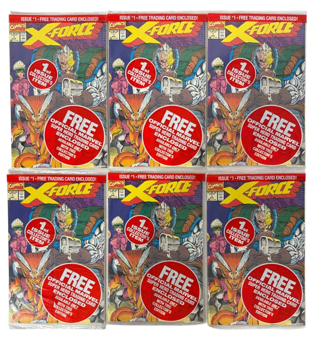Lot of 6 SEALED Marvels X Force Series Comic Book Collection: Lot of 6 SEALED Marvels X Force Series Comic Book Collection