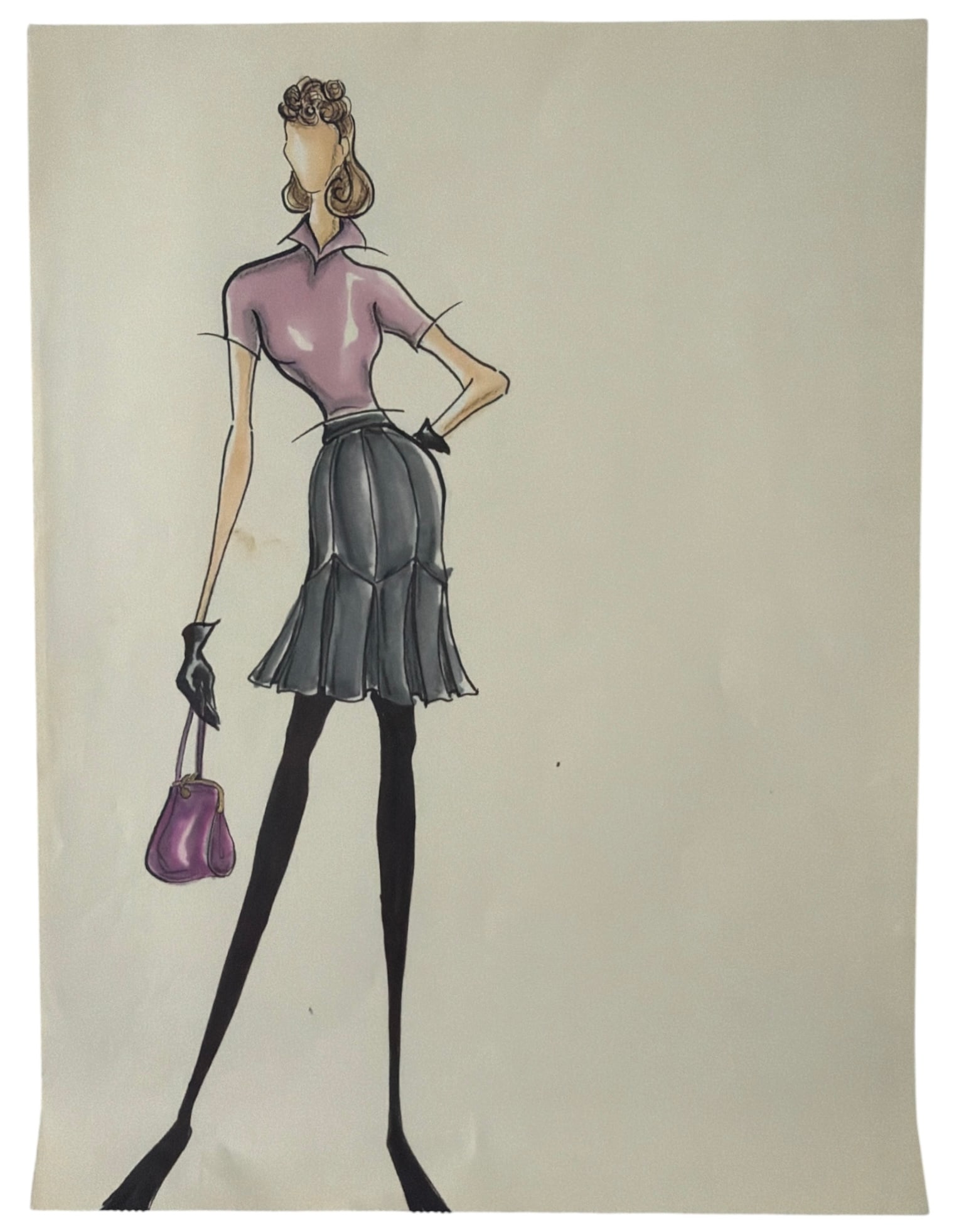 Hand Drawn Fashion Concept Drawing (1 of 2)