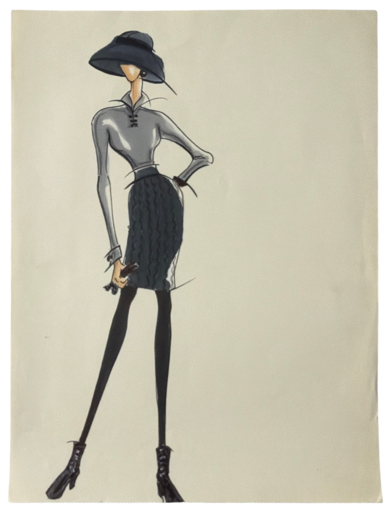 Hand Drawn Fashion Concept Drawing (1 of 2)